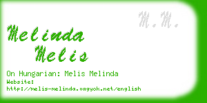 melinda melis business card